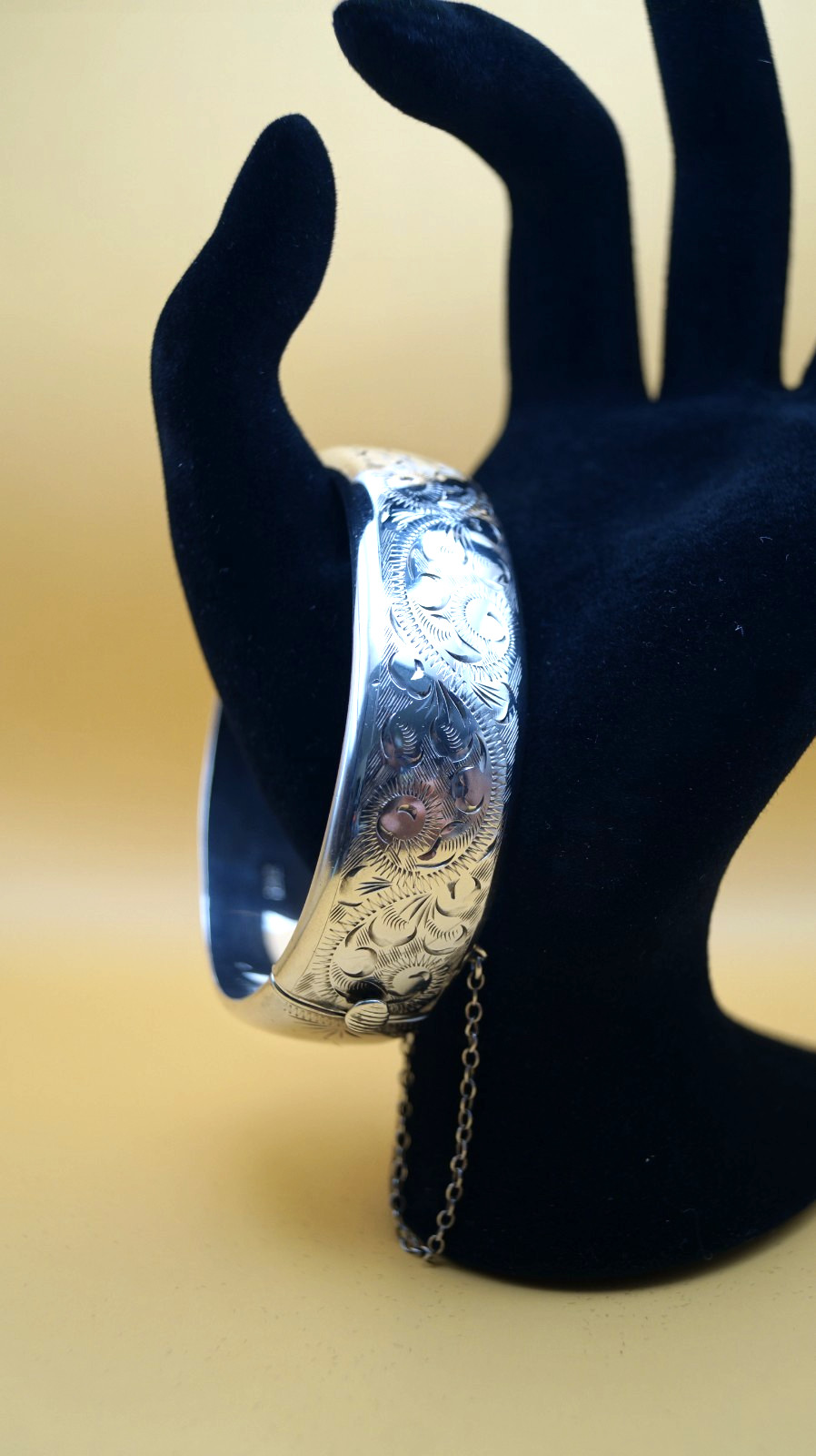 Solid Sterling Silver Bangle RPH Birmingham 1964 … - image 2