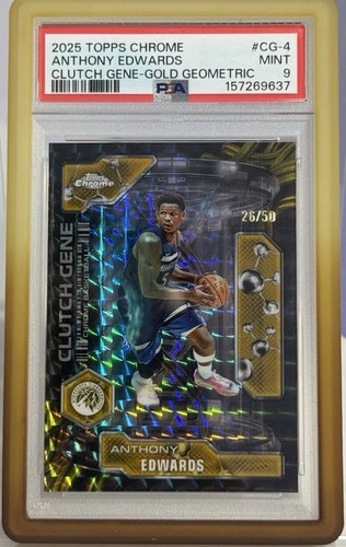 2025 Topps Chrome Anthony Edwards Refractors Gold Geometric (RAW)