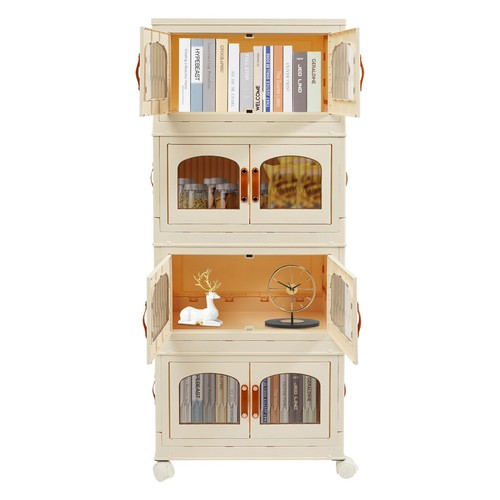 4-Tier Storage Container Folding Storage Bins Stackable Storage Bins for Clothes - Picture 4 of 22
