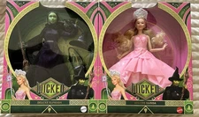 Mattel Wicked Movie Glinda and Elphaba Dolls Both Bundle