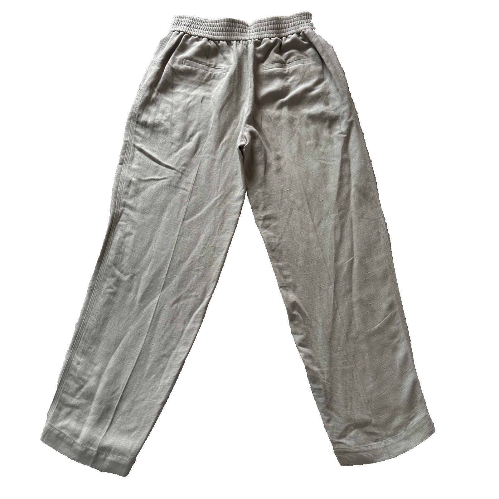 Massimo Dutti Linen Pants Women 4 Tan Elevated Basic Luxe Neutral Capsule 26x27 image 2