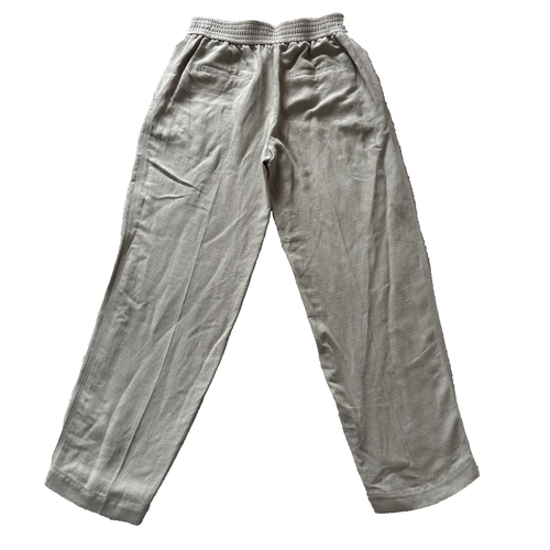 Massimo Dutti Linen Pants Women 4 Tan Elevated Basic Luxe Neutral Capsule 26x27 - Picture 2 of 19