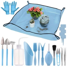 20 pcs Succulent Tool Set - 39.4" Indoor Plant Repotting Mat and 19 Pcs Mini ...
