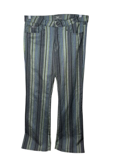 Vintage Y2K LEI gestreifte Schlaghose Damen 11 Multi Stretch - Bild 1 von 7