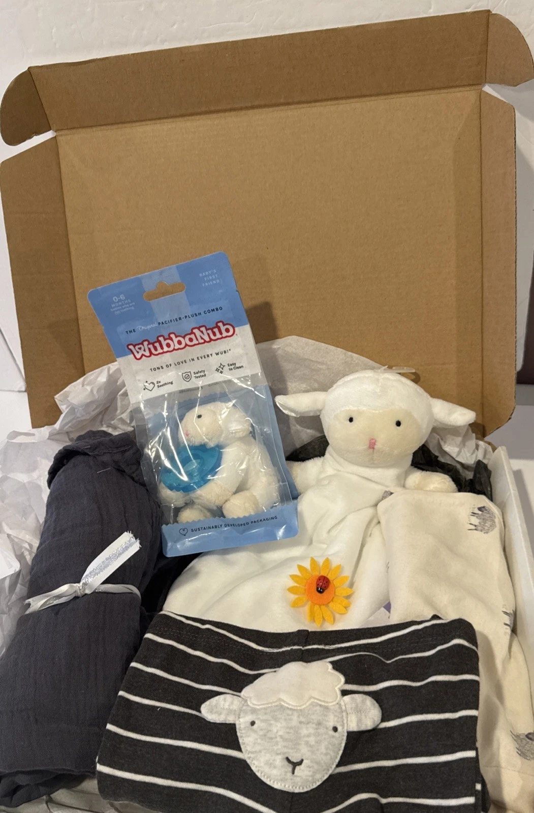 Newborn Lamb Baby Gift Box Perfect for Baby Showers New Arrivals Clothes & More