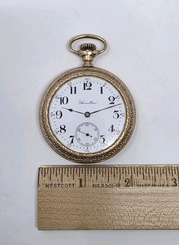 Hamilton Pocket Watch 17 Jewels Parts/Repair(no Crystal, Not Winding) 20yrs Gold