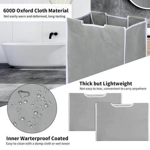 Bolsas de repuesto para clasificador de lavandería de 3 bolsas, carro de cesta grande reemplazadores extraíbles... - Imagen 4 de 7