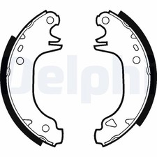 Hinterachse DELPHI LS1293 Bremsbackensatz für CITROËN,PEUGEOT