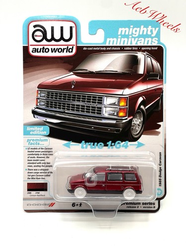 Auto World Mighty Minivans 1985 Dodge Caravan CHASE (red) Release 2 Version B - Picture 1 of 3