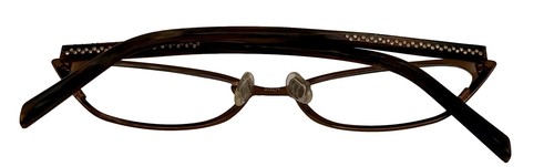 Gafas de metal rectangular suave marrón Carolina Herrera para mujer H103.  51mm - Imagen 6 de 14