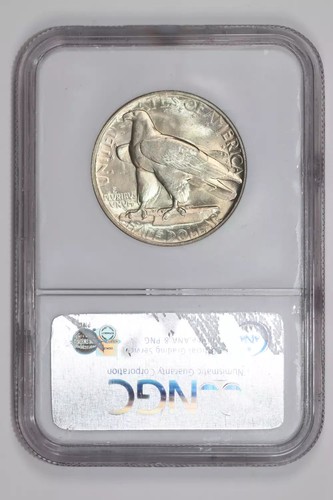 1935 CONNECTICUT COMMEMORATIVE HALF DOLLAR NGC MS65 - Picture 2 of 2
