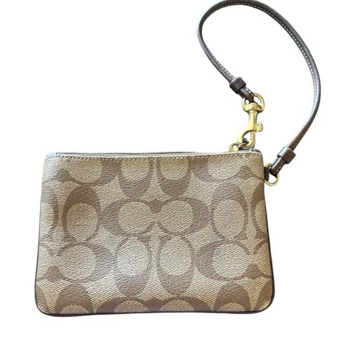 Coach Heritage Stripe Signature Wristlet Multicolor Zip Women's Bag - Picture 2 of 5