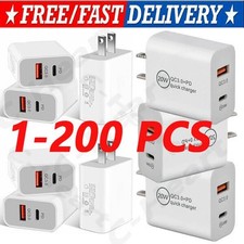 For iPhone 14 13 12 11 20W Fast Charger Block USB Type C Wall Power Adapter Lot