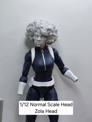 3d Printed ZOLA HEAD 6'' 1:12 Classified/Legends 
