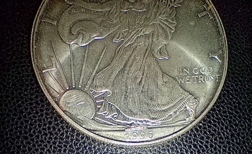 American Silver Eagle 1996 1 Oz. Feinsilber One Dollar 1 Dollar Münze - Bild 2 von 4