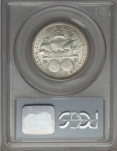 1892 COLUMBIAN COMMEMORATIVE HALF DOLLAR PCGS MS 64 - Picture 2 of 4