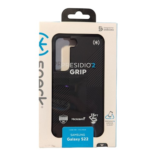 D5. Speck Presidio2 Grip Hülle für Samsung Galaxy S22 - Schwarz