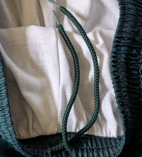 Vintage Nike Track Pants Mens L Green Nylon Windbreaker Ankle Zip Swoosh Lined - Picture 5 of 10
