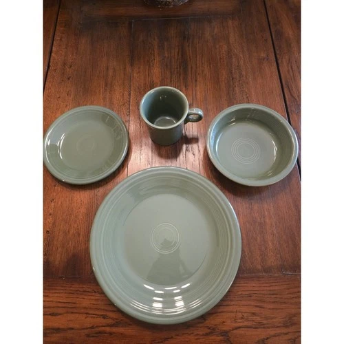 Fiesta Ware Sage Green Place Setting Rare Retired NEW IN BOX NIB NEW