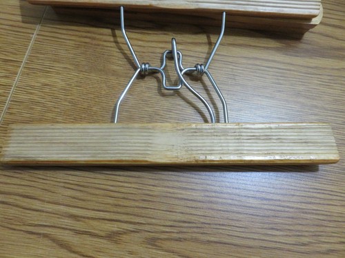 VINTAGE HOLZ 9" HOSENHOSEN AUFHÄNGER 3 STÜCK - Bild 3 von 3