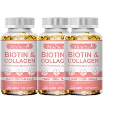 1/3x Collagen Biotin Supplement 120 capsules Skin Hair Nails Joint Support