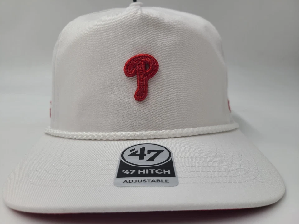 Philadelphia Phillies 47 Brand Hitch Micro Patch Rope Snapback Hat Cap MLB White - Image 2 of 4