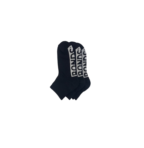 6 x Bonds Womens Cushioned Logo Quarter Crew Socks Black 8-11 - Picture 4 of 5