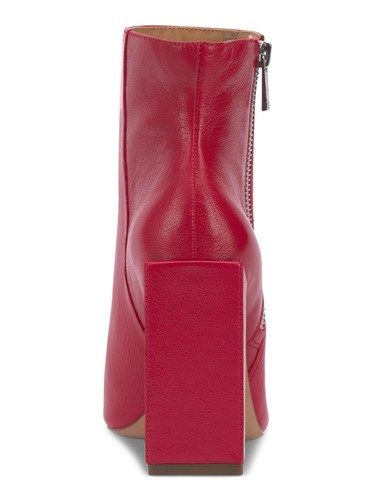 JESSICA SIMPSON Womens Red Timea Toe Block Heel Leather Boots Shoes 5.5 M - Picture 10 of 11