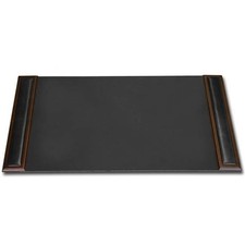 Dacasso P8401 Wood & Leather 34x20 Desk Pad with Side Rails
