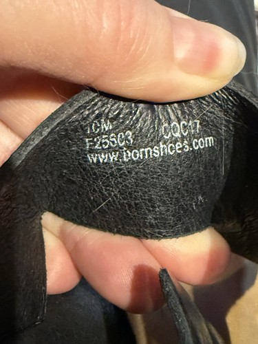 Sandalias de Tanga Born Orla para Mujer Talla 10M Cuero Negro #F25603 Confort - Imagen 7 de 9