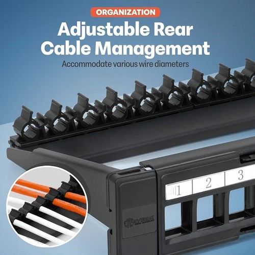 Everest Media Solutions 24 Port Keystone Patch Panel - Afbeelding 4 van 8