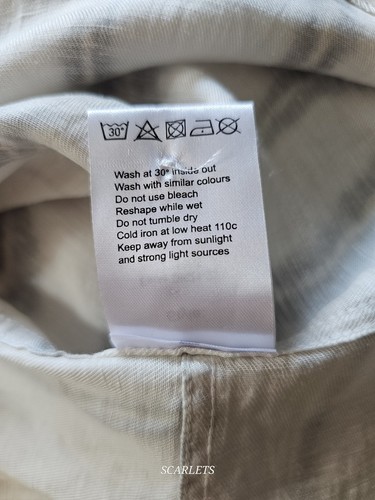 Project AJ117 Hemdblusenkleid Gr. Large Leinenmischung Copenhagen Lagenlook Karo - Bild 15 von 15