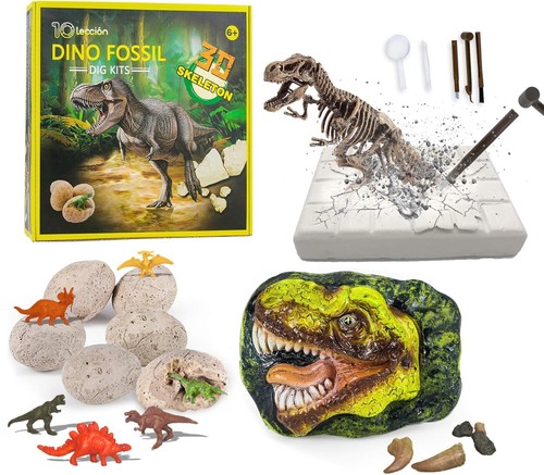 Dinosaur Fossil Digging Kit for Kids, Eggs Excavation Dig Kit, Toys for Kids ...