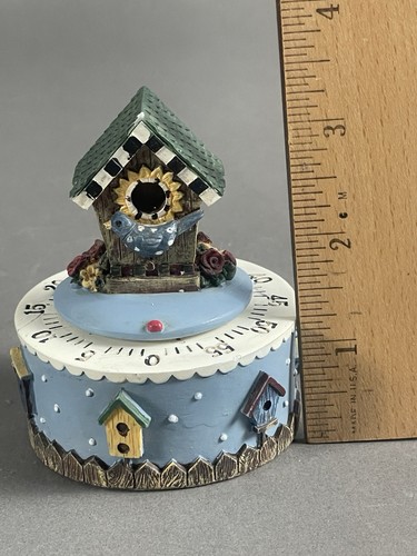 Bird House W/Bird 1 Hour Mechanical Kitchen Timer Resin Country Kitchen - Picture 9 of 9