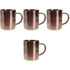  4 Pack Coffee Cups with Lids Stainless Steel Travel Mug Moscow Mule Mugs