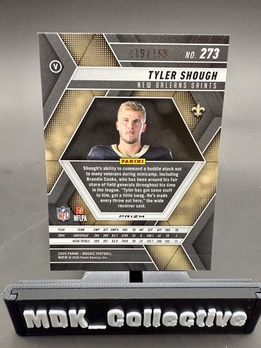Panini Mosaic Tyler Shough #273 2025 variación de novato mosaico naranja/199 SP RC - Imagen 6 de 10