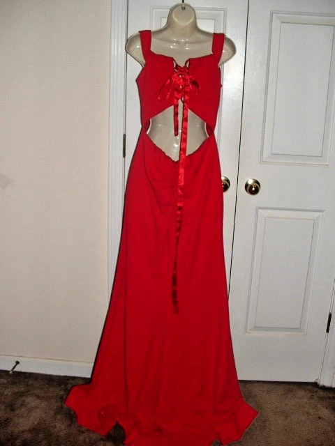 NUEVO vestido rojo dama de honor fiesta formal graduación talla 13/14 Foto 2 de 4