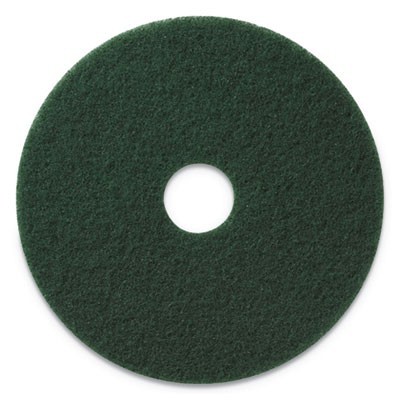 Americo Manufacturing Co 400314 Scrubbing Pads, 14" Diameter, Green, 5/ct