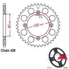 JT Sprockets Steel Rear Sprocket - 49T - JTR1204.49