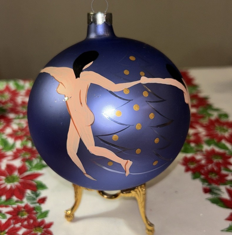 Vintage Chrstmas Ball ornament Matisse’s - The Dance glass Christmas ball -4"