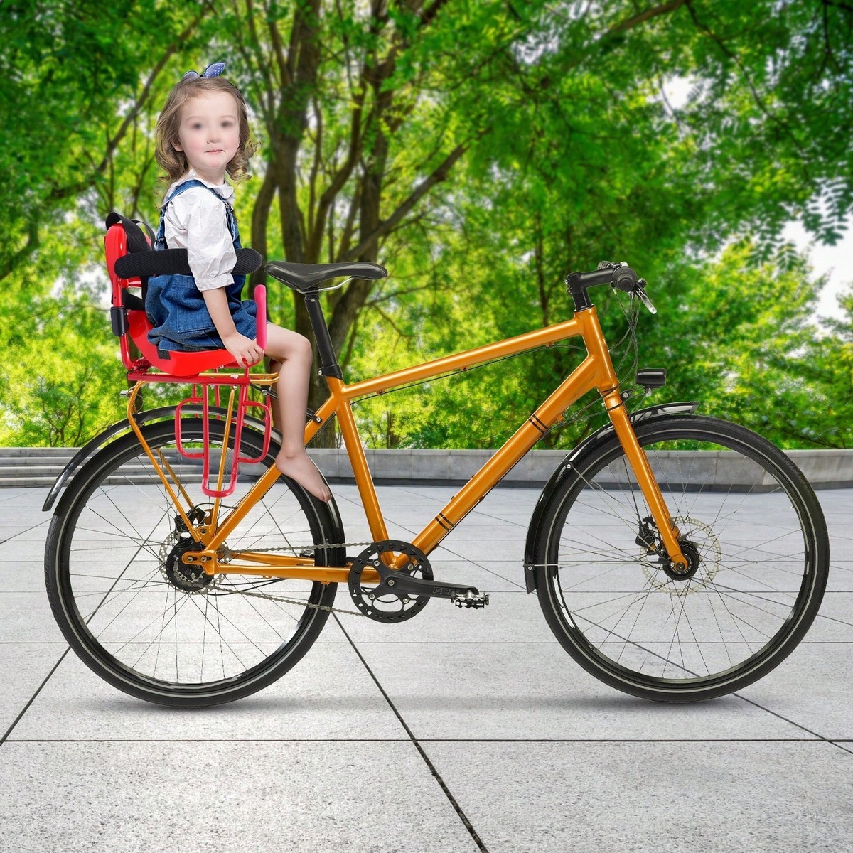 Rear Child Bike Seat for Adult Bike with Cushion Infant Toddler