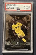 2022-23 Panini Select La Liga Terrace Nicolas Jackson #98 RC Signed Auto PSA 2022-23 Panini Select La Liga Terrace Nicolas Jackson #98 RC Signed Auto PSA