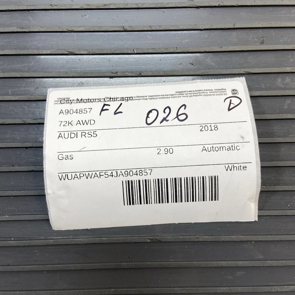 Pinza de freno delantera izquierda roja Audi RS5 2018-2023 8W0615105FC OEM NOTE Foto 2 de 4