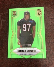 2025 Panini Donruss Elite Shemar Stewart Aspirations Lime Green /999 Bengal RC