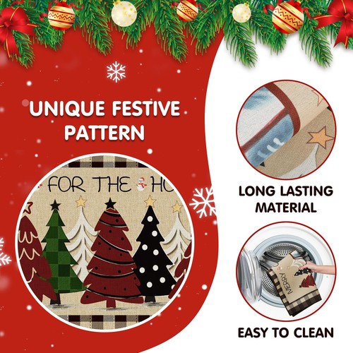 Kitchen Mats for Floor,2 PCS Christmas Kitchen Rugs, Non-Slip Bottom with Chr... - Picture 4 of 7