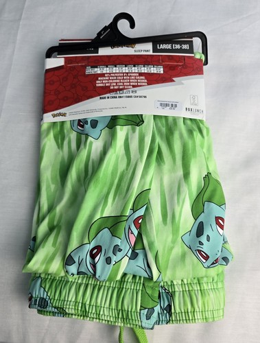 Pokémon Bulbasaur & Pikachu Allover Print Schlafhose Größe Large 36-38 Neu mit Etikett - tq - Bild 5 von 9