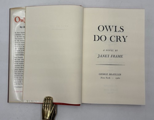 Owls Do Cry Janet Frame First Edition 1st Printing HCDJ 1960 George Braziller - Picture 6 of 10