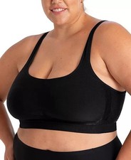 TRUEKIND 10024 Everyday Comfort Straps Wireless Shaping Bra in Black - Size 2XL