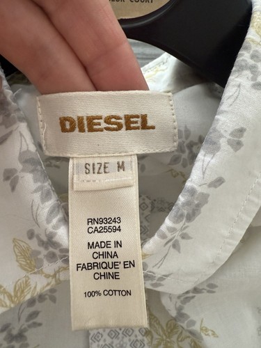 DIESEL - Mens, Medium long sleeve shirt. Floral design - Picture 3 of 6