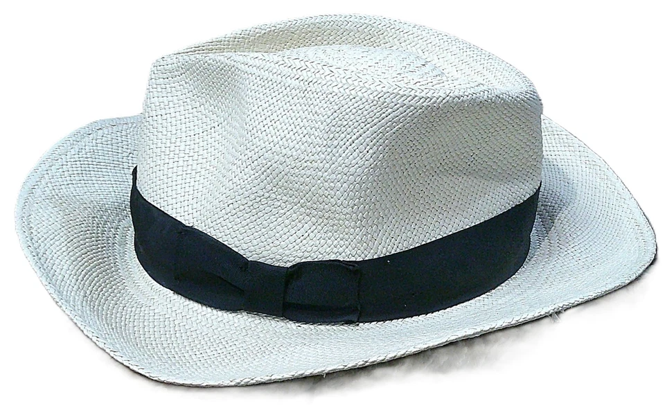 Sombrero Scala Panamá Fedora Talla L tejido a mano Foto 3 de 4